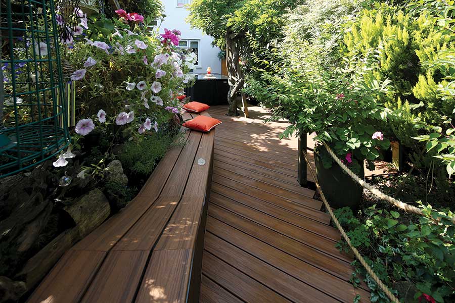 Trex Transcend Tiki Torch composite decking